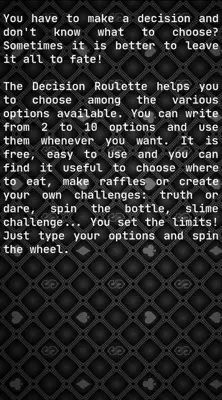 Decision Roulette android App screenshot 1